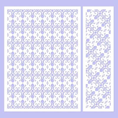 seamless die cut decorative pattern template