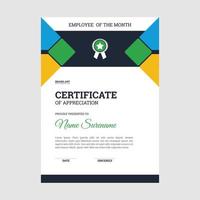 Certificate template awards diploma background vector