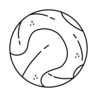 buscar icono de juguete dogball. Doodle dibujado a mano o estilo de icono de contorno vector