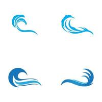 Ilustración de vector de icono de onda de agua