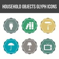 Unique Household Objects Vector Icon Set