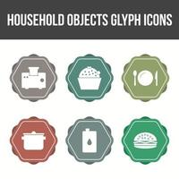 Unique Household Objects Vector Icon Set