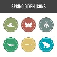 Unique Spring Vector Icon Set