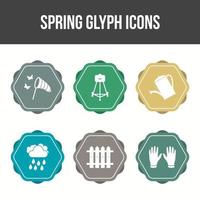 Unique Spring Vector Icon Set