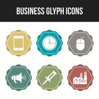 6 Unique vector icons in oe set