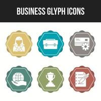 6 Icon Set Of Business For Personal And Commercial Use. vector