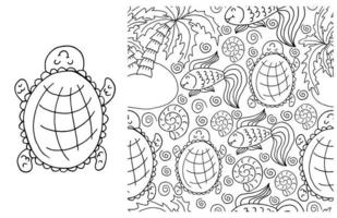 Set of element and seamless pattern. ideal for children's clothing vector