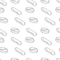 Seamless pattern on a white background. Cartoon elements in hand draw style. Background for packaging, advertising vector