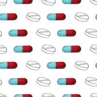 Seamless pattern on a white background. Cartoon elements in hand draw style. Background for packaging, advertising vector