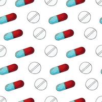 Seamless pattern on a white background. Cartoon elements in hand draw style. Background for packaging, advertising vector