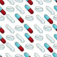 Seamless pattern on a white background. Cartoon elements in hand draw style. Background for packaging, advertising vector