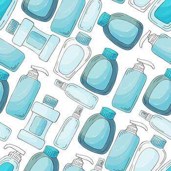 patrón transparente sobre un fondo blanco. elementos de dibujos animados en estilo de dibujo a mano vector