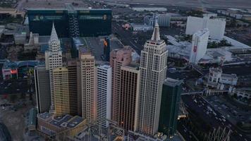 Las Vegas, Nevada, USA - November 26, 2014 Aerial view of Las Vegas Strip video