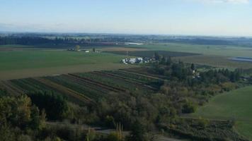 video aereo dei terreni agricoli dell'oregon 4k ultra hd