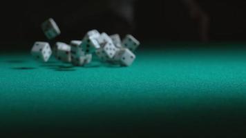 Dice falling in slow motion shot on Phantom Flex 4K at 1000 fps video