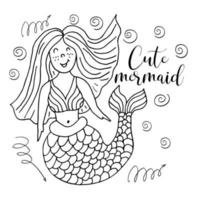 Icon in hand draw style. Liner illustration. Collection of drawings on the marine theme vector