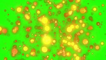 licht goud deeltje groen scherm achtergrond lus animatie