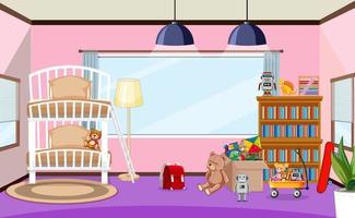 Kindergarten room interior design vector