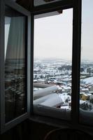 nieve, condiciones frías del invierno y ankara, la capital de turquía foto