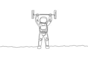 Continuous line drawing Astronaut part 9-7.eps vector