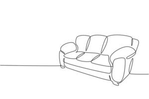 Single continuous line drawing of vector