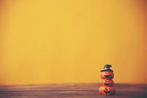 Halloween background concept, on yellow background photo