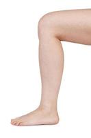 Women's leg, bent at the knee photo