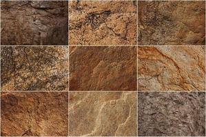 Set of stone surfaces of different colors photo