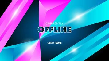 offline streaming banner background vector