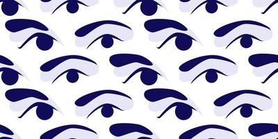 Seamless pattern of image Woman Eye and Perfect Eyebrows on a white background. Cosmetics and make-up. Suits for Decorative Paper, Packaging, Covers, Gift Wrap, etc.