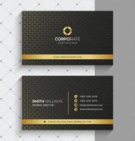 Luxury gold and black Business Card Template. Stationery Design, Flat Design, Print Template, Vector illustration