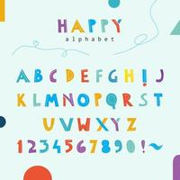 Simple and colorful alphabet for children vector