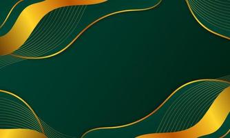 Abstract Green Luxury Wave Background vector