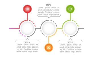 Colourful accounting round infographic chart design template vector