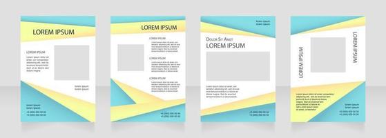 Colourful modern blank brochure layout design vector