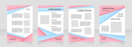 Colourful marketing blank brochure layout design vector