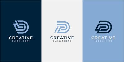 Creative Professional Trendy Letter DP PD Logo Design. Monogram Initial dp typography logo design inspiration vector