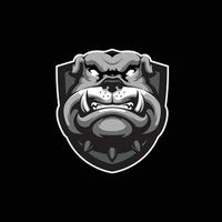 mascota del logotipo de esport de cabeza de bulldog vector