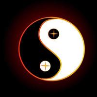 vector de símbolo de yin yang
