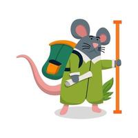 Mouse Character Wants to Go Camping illustration vector