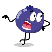 cute blueberry character vector illustration