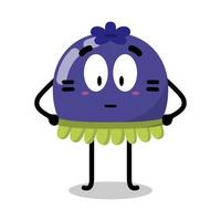 cute blueberry character vector illustration