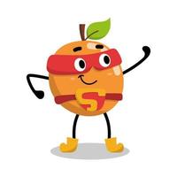 cute orange characters become heroes illustration vector