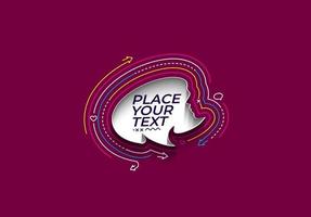 Speech bubble illustration Glossy Vector Design Element.