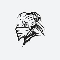 Man with scarf mask vector