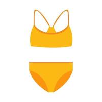 Swimsuit simple icon yellow. Vector Illustration