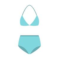 Swimsuit simple icon blue. Vector Illustration