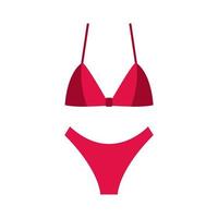 Swimsuit simple icon red. Vector Illustration