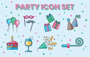 Party Icon Collection Set vector