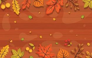 Autumn Wood Foliage Texture with Leaves vector